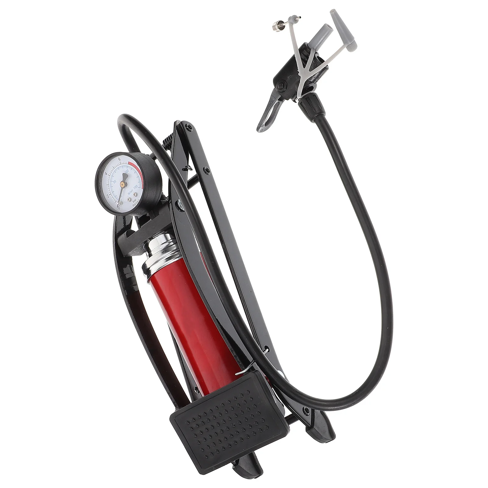 مضخة إطارات عمودية، منفاخ دراجة محمول عالي الضغط للدراجات النارية، نفخ الهواء، خفيف الوزن، متين، مدمج #6