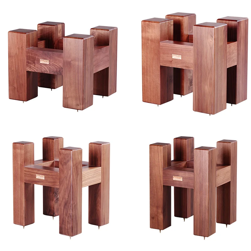 YHD-01 3630 Solid Wood Tripod Walnut Professionally Tailored for Speakers /1 Pair