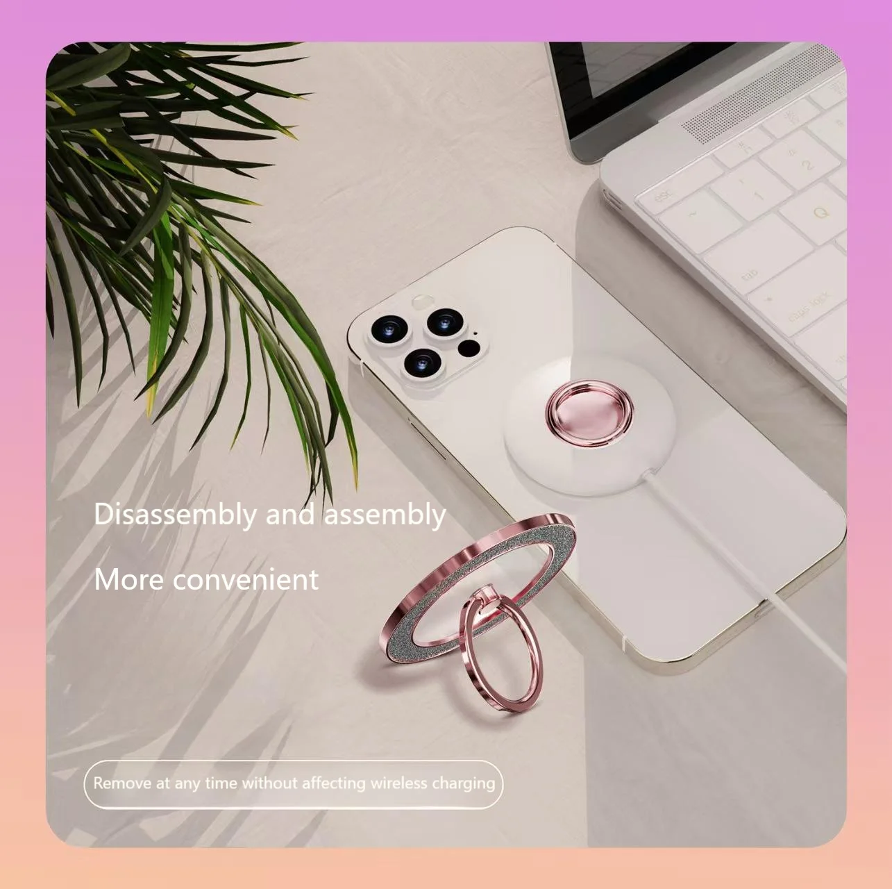 

MagSafe Strong Magnetic 360° Rotating Phone Ring Holder Glitter Diamond Design Universal for iPhone 16 15 14 13 pro max Samsung