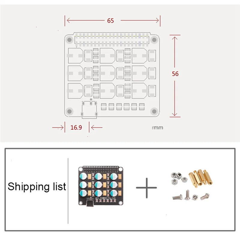 Power Filter Purification Board for Raspberry Pi DAC Audio Decoder Board HIFI Expansion Module F11-003(A)