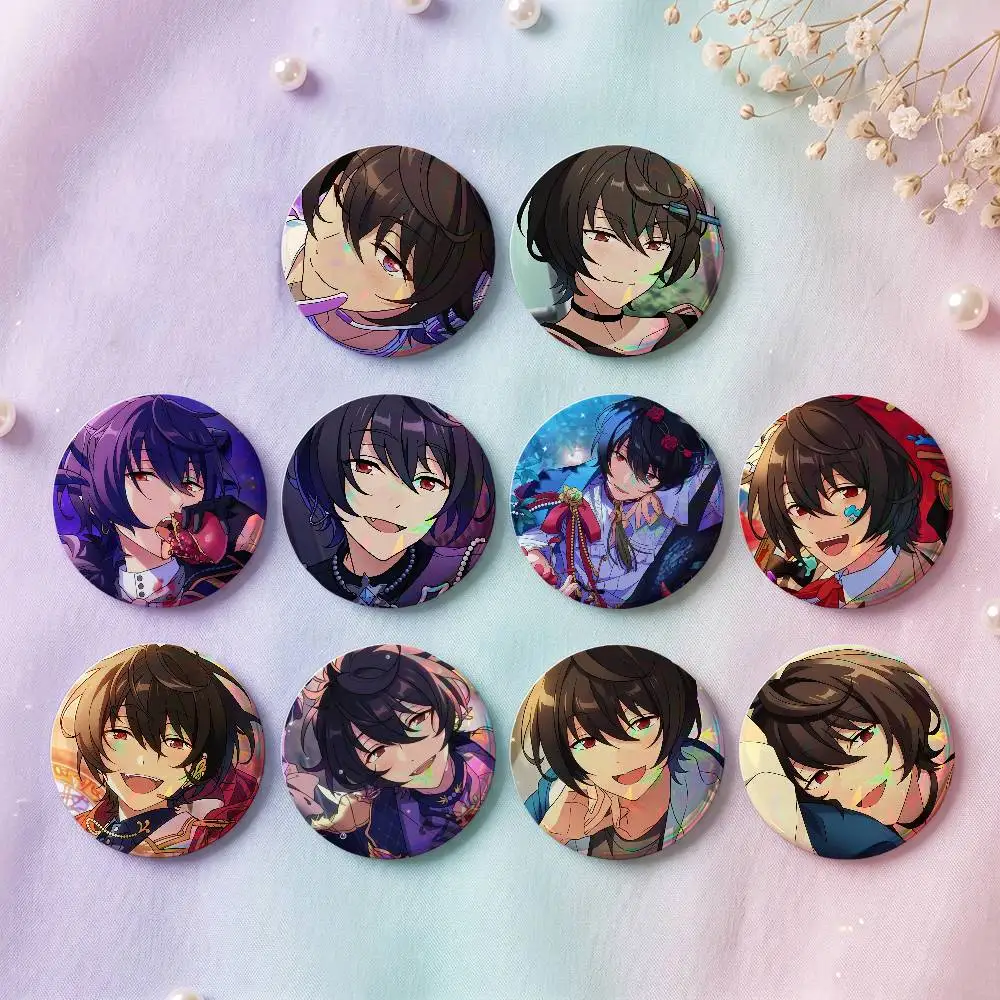 Ritsu Sakuma Anime Figure Badges 25 32 44 58 75 Mm Round Cosplay Pin Bag Decor Fans Collect Friends Gifts Brooch Souvenir
