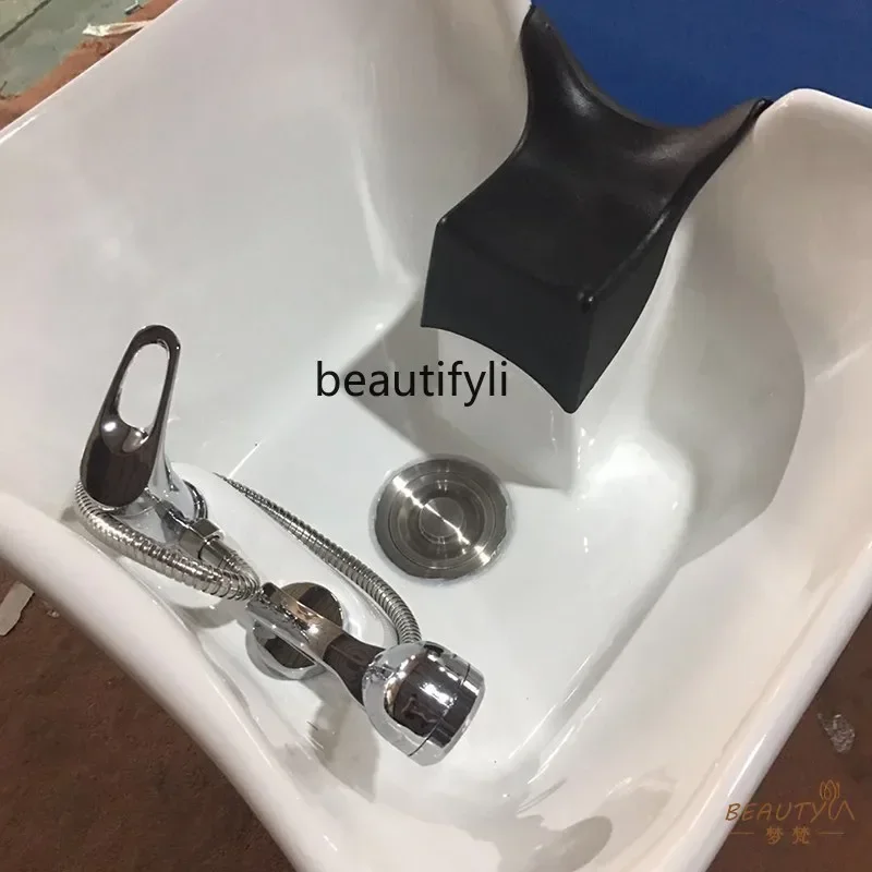 صالون حلاقة على الطراز الأوروبي مع أضواء وكرسي شامبو لصالون الشعر لسرير تنظيف صالون الشعر