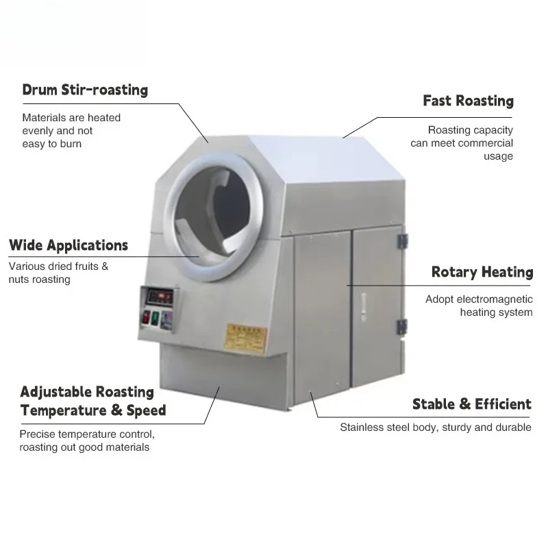 Cheap Price Roaster Machine for Groundnut Coffee Soybean Peanut Cashew Snack Processing Nuts Processing Machines