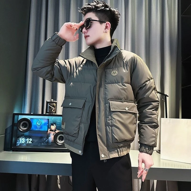 

Мужское модное повседневное хлопковое стеганое пальто на осень-зиму 2025 года, городская рабочая одежда, куртка