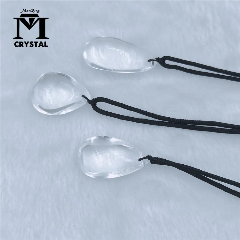

1pc Natural Rock Crystal Quartz Gemstone Pendant high-quality Clear Crystal Charms Necklace For Man Woman Gift