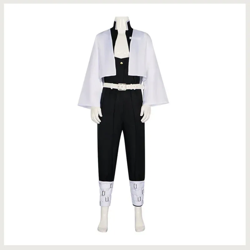 أزياء أنيمي شينازوجاوا سانيمي التأثيرية شعر مستعار كوكييو زي فريق الحفلات معطف أبيض أسود توب مان كرنفال الهالوين البدلة؛ 2'a,6.h