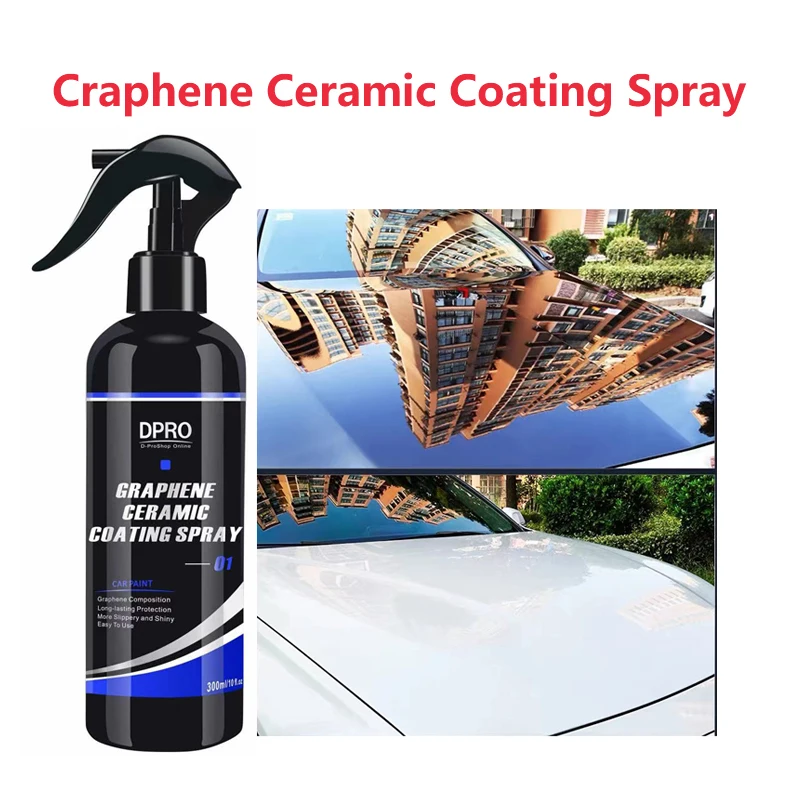 

100/300ML Graphene Ceramic Car Coating Spray Waterproof Paint Care Nano Hydrophobic Ceramic Coating Liquid Glass Auto Detailing