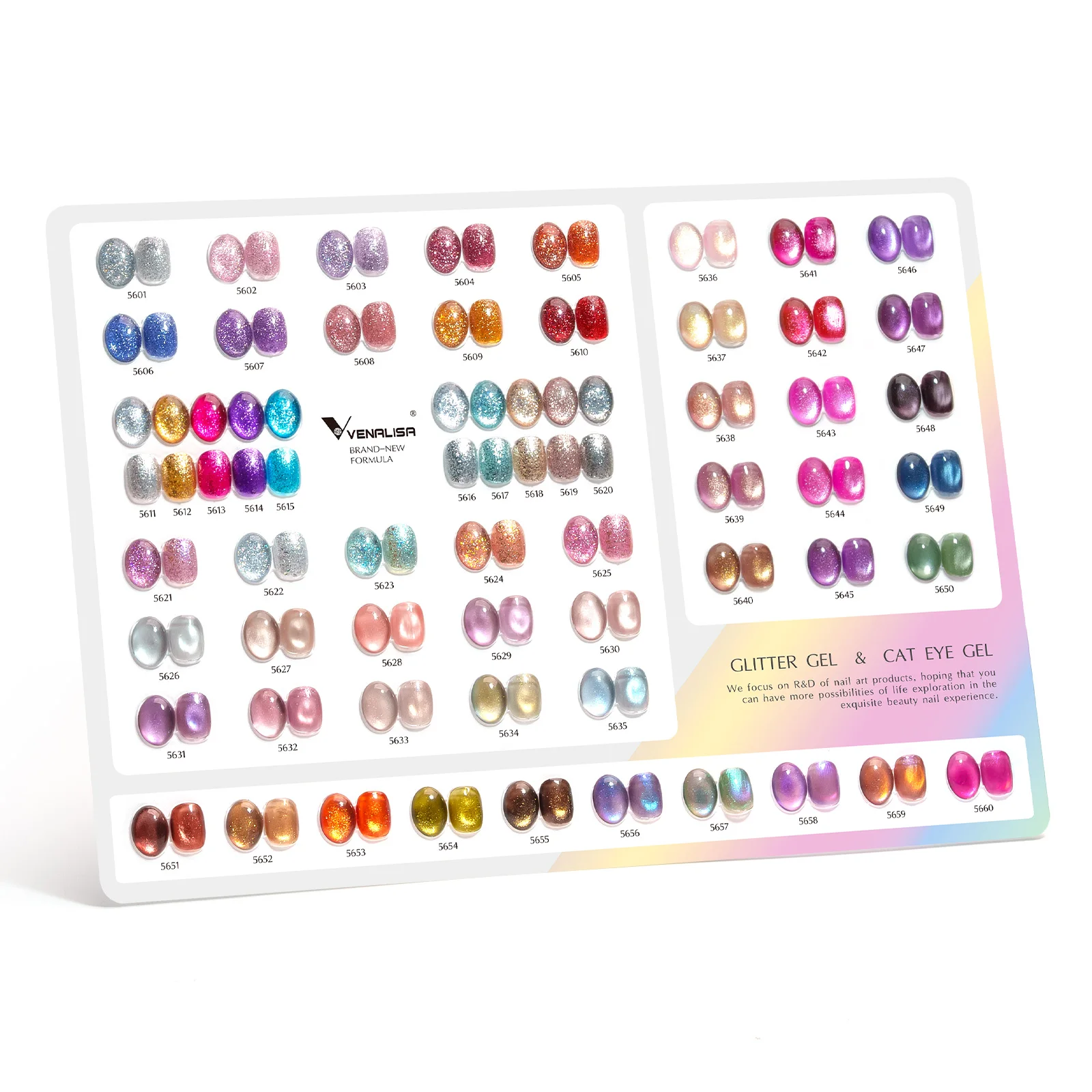 10 ml * 1 Stück Venalisa Nagelgelpoliermittel Hema Free TPO Free Color Diamond Sparkle Magnet 10DCat Eye Gel Soak Off UV LED Lack Gel Kit – Detail 3
