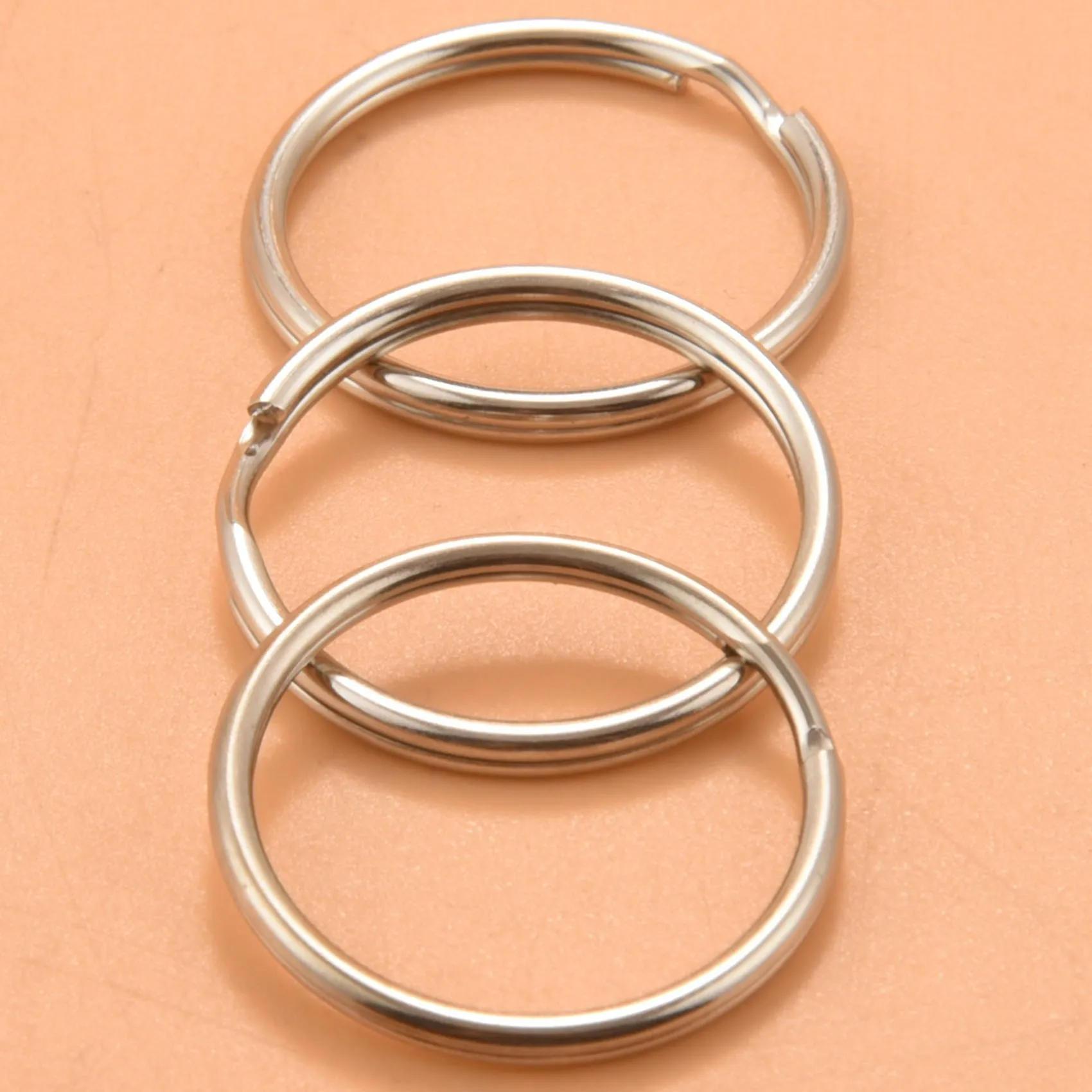 100PCS, Key Ring Open Metal Key Ring Flat Ring For Household Car Keychain Eco-Friendly