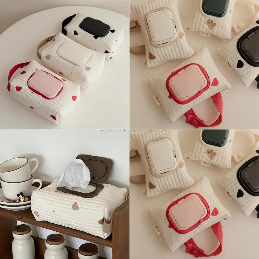 

Практическая коляска влажная сумка для хранения Wipe с вышивкой стильные вышивающие мешки с меховой вышивкой для путешествий для