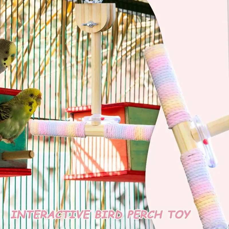 Multifunction toy Rotating bite design Bite resistant durable Can be hung anywhere in the cage for Small parrot daily activities view 3