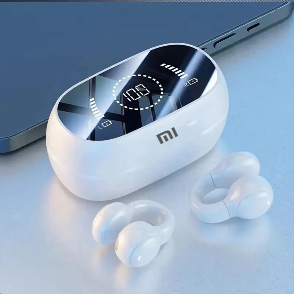 سماعات أذن لاسلكية من Xiaomi بشاشة رقمية تعمل بتقنية البلوتوث للحد من الضوضاء، سماعات أذن من السيليكون الناعم، توصيل العظام للرياضة
