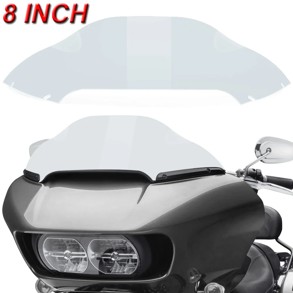 

8'' Motorcycle Windshield Upper Fairing Windscreens Fits For Harley Touring Road Glide Special FLTRXS ST FLTRXST FLTRX 2015-2023