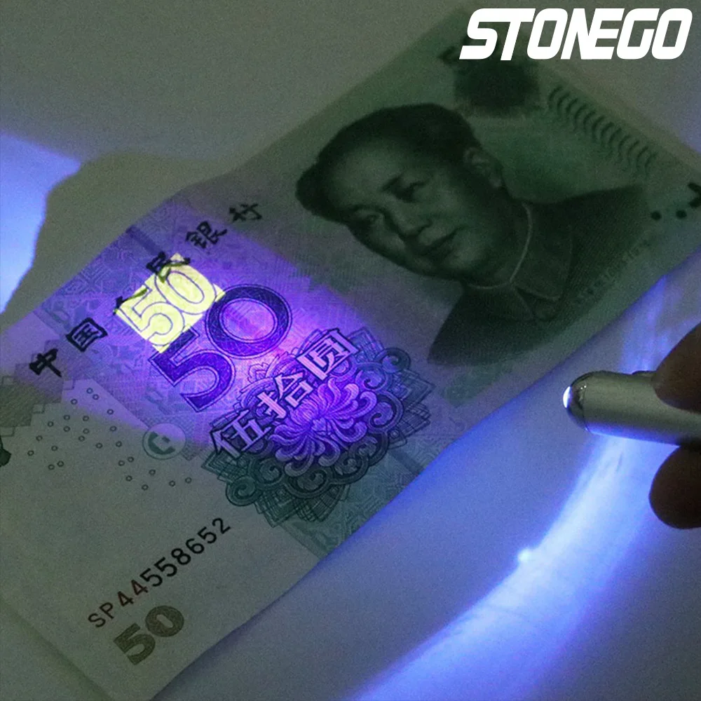 STONEGO-Bolígrafo de tinta Invisible de Material plástico, bolígrafos con luz Uv, bolígrafo mágico secreto, novedad