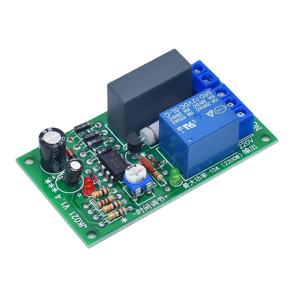 220V Delay relay board 5S timing/power-on delay disconnect module is suitable for stair light corridor switch NE555 scheme