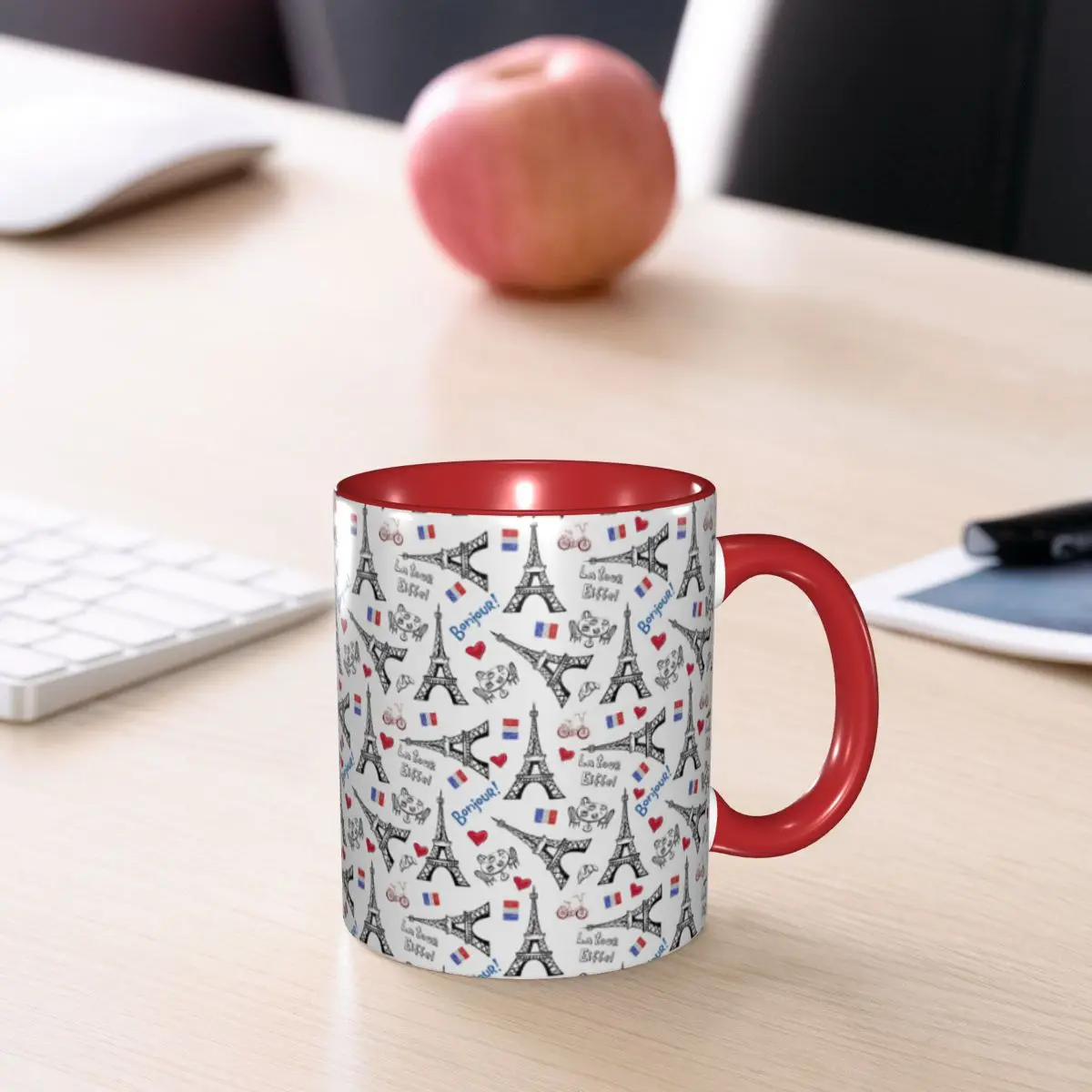 Addicted To Paris France Mug Funny Ceramic Coffee Cups Tea Mugs Milk Cup Drinkware Gift for Woman Man