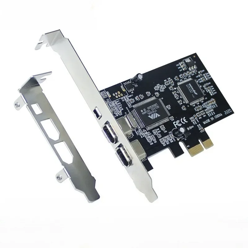 PCIe 3 Ports Firewire Cable Expansion Card PCI Express 1394B & 1394A TI XIO2213B Chipset Adapter for Desktop PC