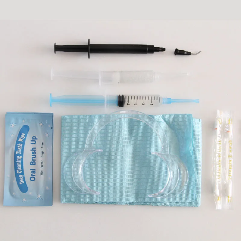 10 Bags Teeth Whitening Kit 35% Hydrogen Peroxide Syringe Cleaning Gel Kit Dental Accessory Bleaching Gel