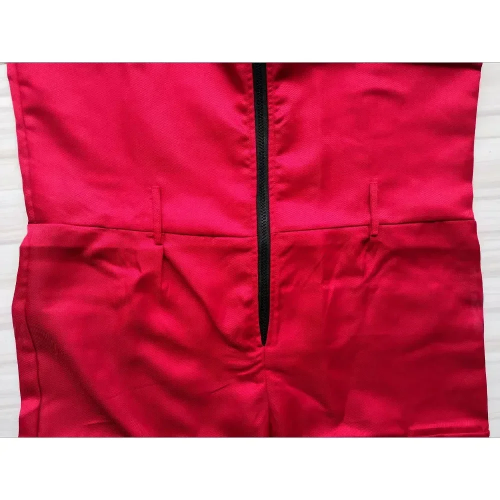 South Korean Movie Red Jumpsuit Villain Cosplay Costume Bodysuit Full Set Adult Men Party Clothes Halloween Carnival Role Play