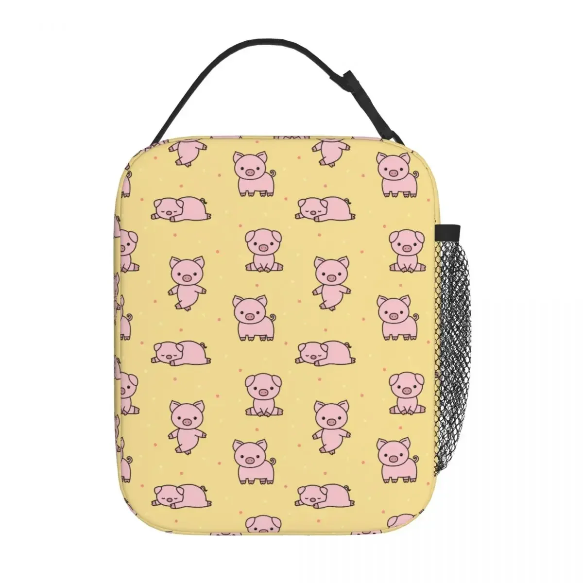 Cute Pink Pigs Accessories Insulated Lunch Bags School Lunch Container Portable All Season Thermal Cooler Bento Box