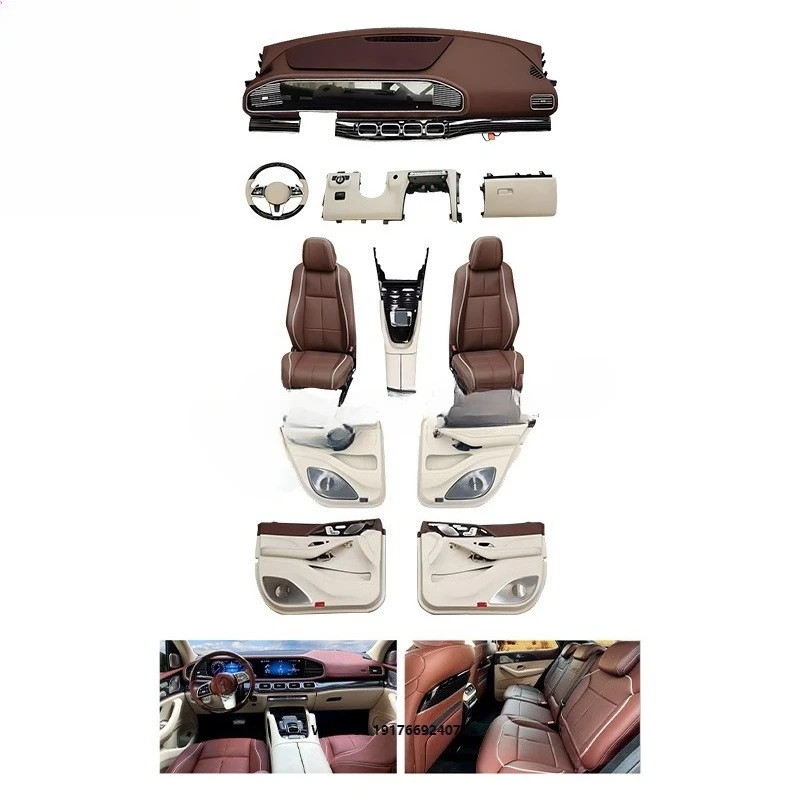 Luxury SUV Interior Upgrade Premium Leather Custom Fit Full Interior Trim Kit for W166 GLE GL 2013-2019