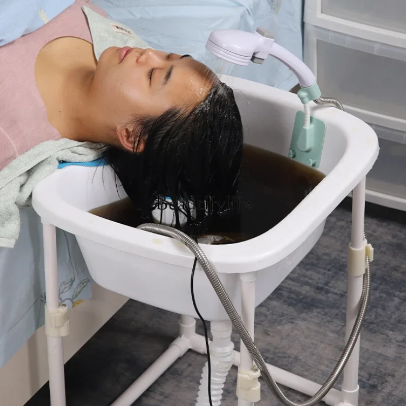 Portable Chinese Medicine Water Circulation Spa Hair Basin Head Treatment Accessories Household Portable