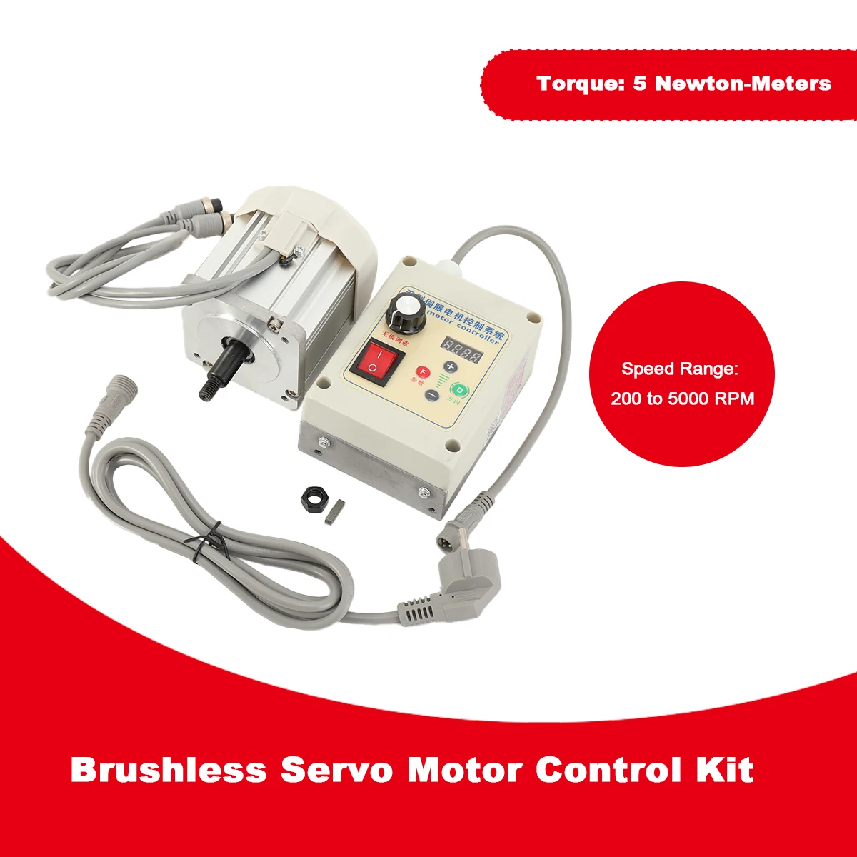 1200W Magnet-Bürstenloser Motor Permanentmagnet-Treiber Controller Drehzahlregler Bandschleifer Hochleistungs-Steuerungssystem-Kit – Detail 8