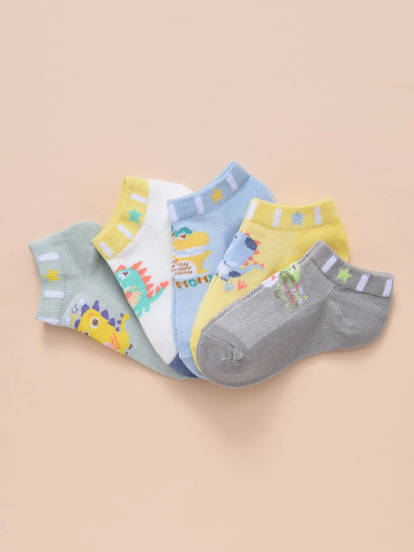 5pairs Toddler Kids Cartoon Socks Cute Pattern