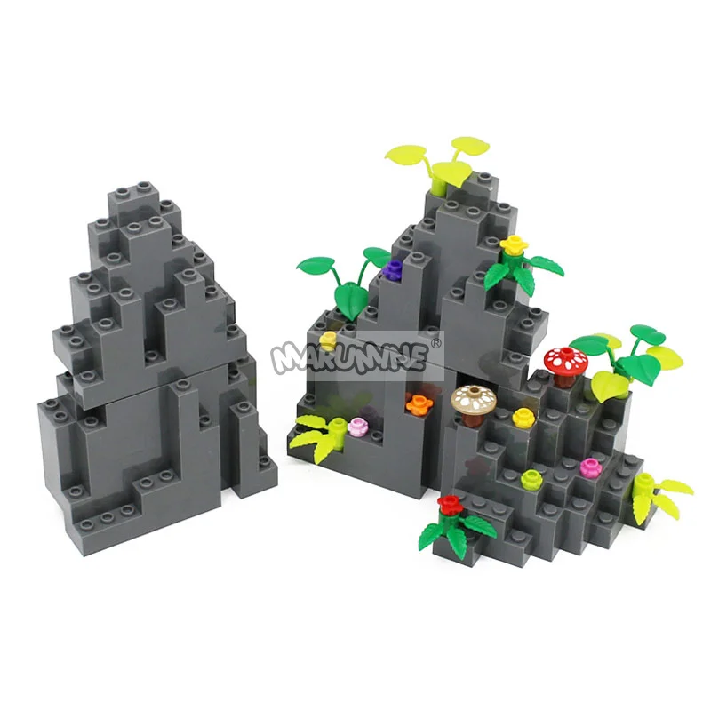 Marumine mountain bottom 4x10x6 acessórios 6082 construção moc tijolos kit modelo peças de construção brinquedos educativos para crianças