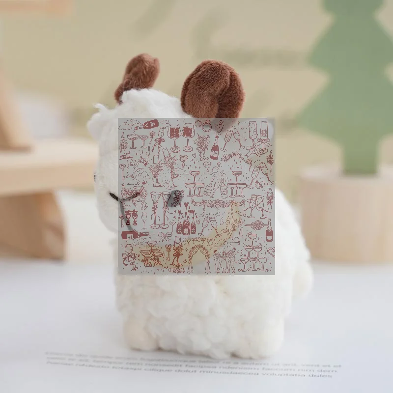 1Pcs PP Cotton Little Sheep Plush Keychain Soft Comfortable Cartoon Animal Stuffed Doll Collection Cartoon Sheep Plush Keyring