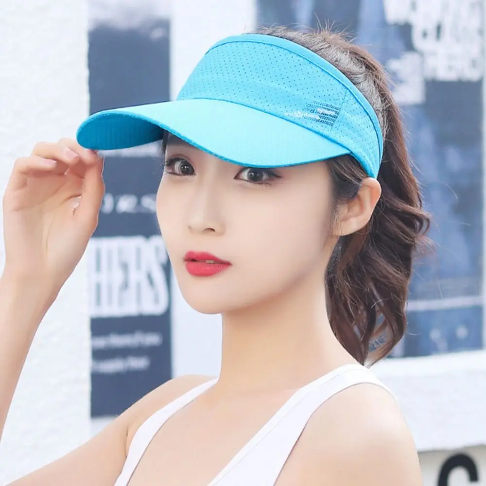 Summer Breathable Air Sun Hats Men Women Adjustable Visor UV Protection Top Empty Solid Sports Tennis Running Sunscreen Cap Hat