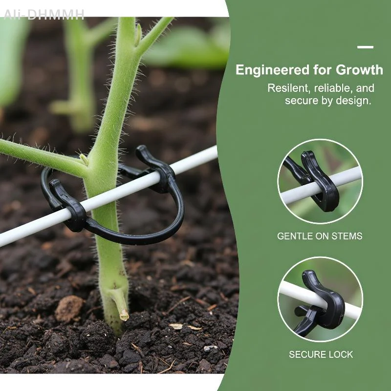 ZLinKJ 50Pcs Plant Vine Binding Clip Garden Plants Fixed Clip Buckles Tomato Vegetable Grape Support Vine Clip Fixed Plant Clip