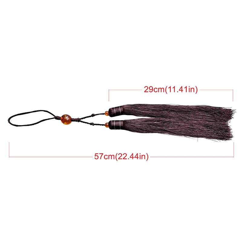 Sword Tassel Tai Chi Sword Accessories Martial Arts Taiji Sword Tassel Chinese Traditional Ear Hanging Ribbon Middle Long Brown