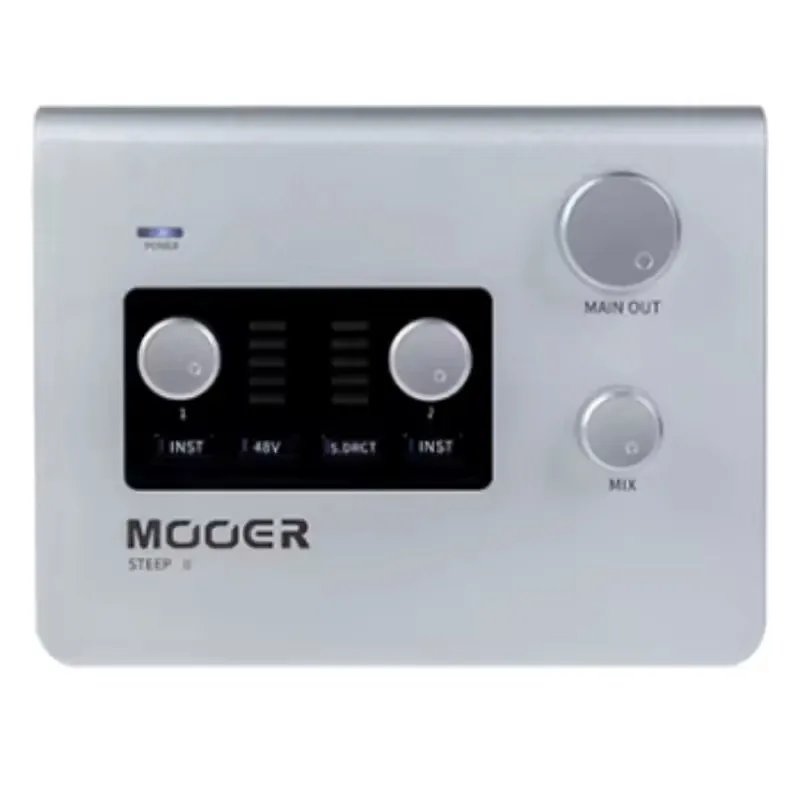 MOOER STEEP I / II 2 in 2 out audio interface support MIDI input and output for musicians, producers, mobile recording