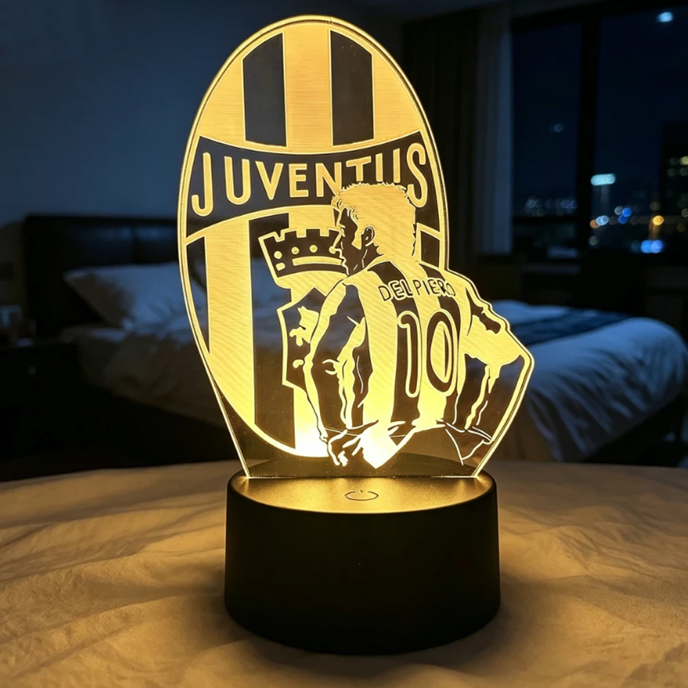 Footballer Lionel Messi 3D Acrylic Night Light 7 Color Gradient Dimmable Night Light Room Decoration Fan's Gift Christmas Gift - view 2