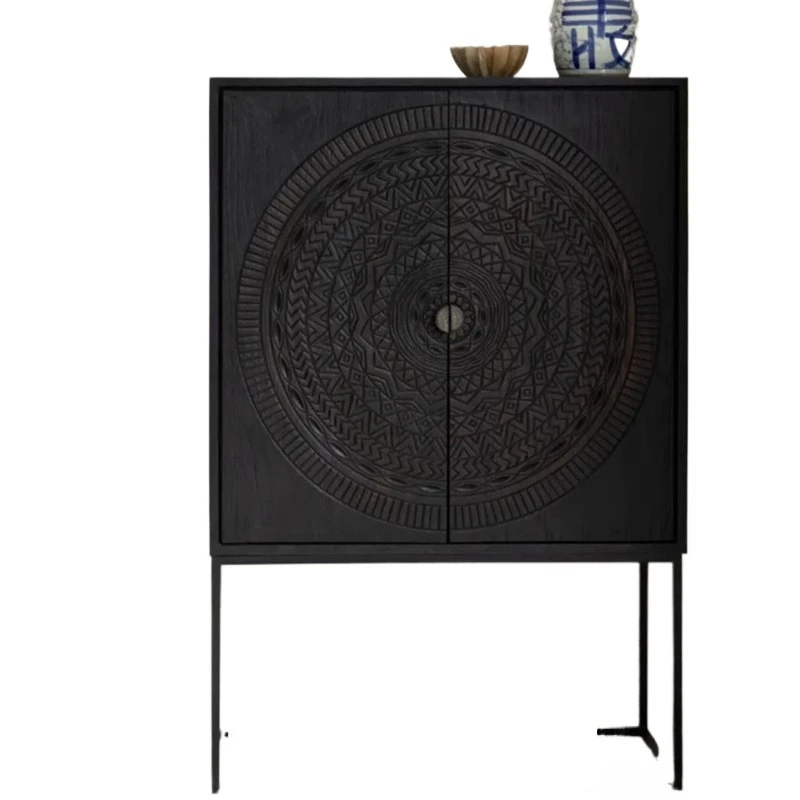 

Шкаф для телевизора из тикового дерева, резной черный дуб, шкаф для телевизора