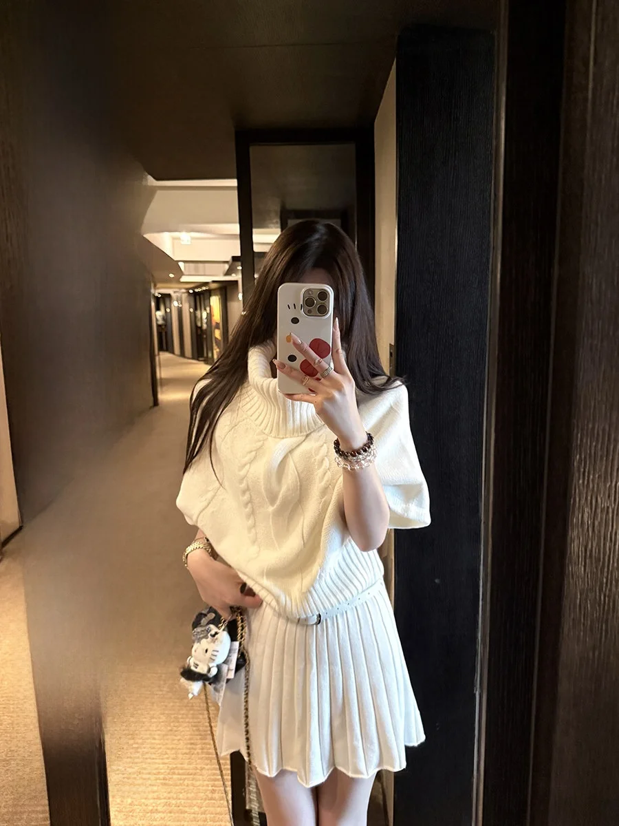 

NAOAO Lazy Knitted Sweater Coat High Collar Autumn Winter Outerwear Cables Sle Commute Faion Long Sve round Ne