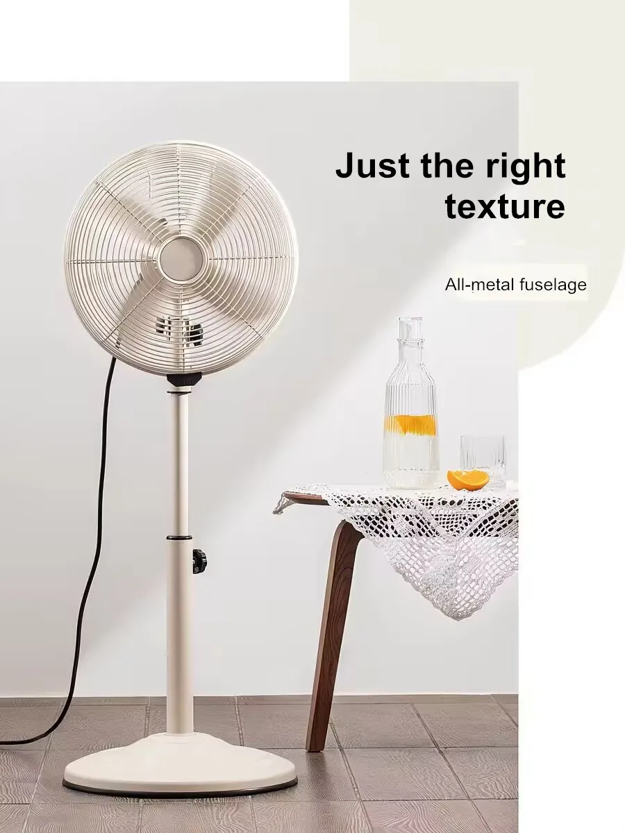 12 Inch Adjustable Vintage Metal Desk Fan Retro Table Fan with 3-Speed Quiet Motor Classic Office/Home Decorative Fan