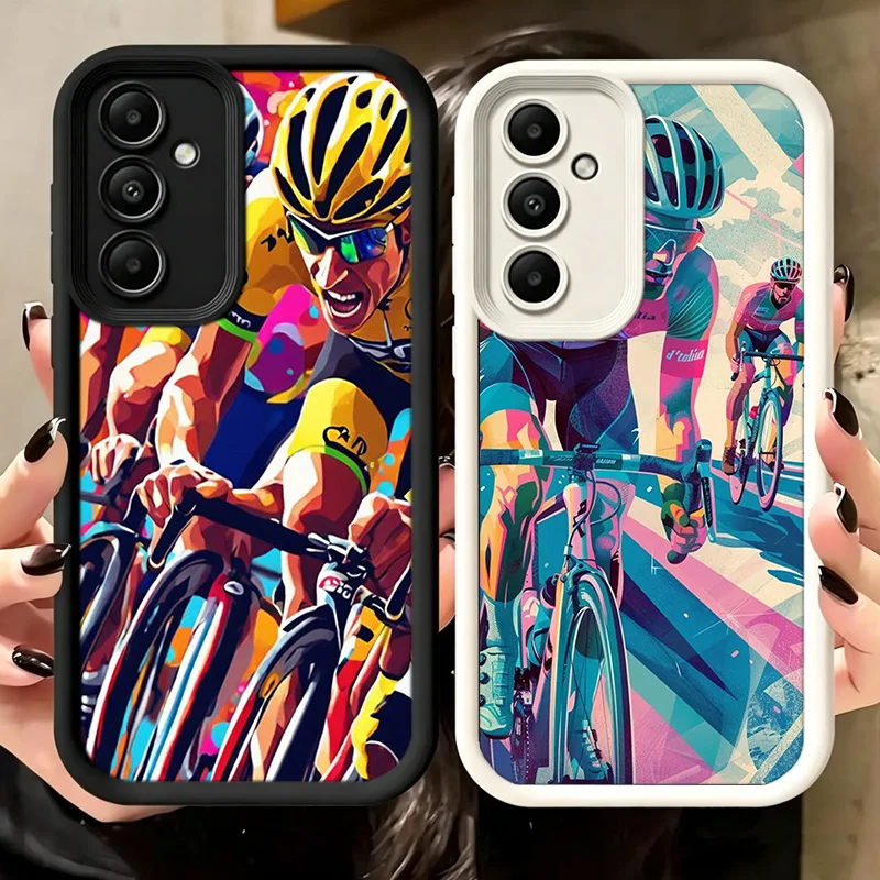Bicycle Race Phone Case For Samsung A17 A27 A57 A16 A26 A36 A56 A15 A25 A35 A55 A05S A06 A07 Galaxy M15 M16 M23 M34 M36 M54 Note