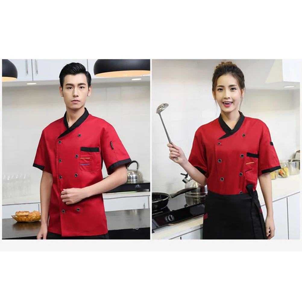 

Chefs Outfit Short Clothes for Men Outfits Sleeve Jacket Apparel Catering Jackets Summer