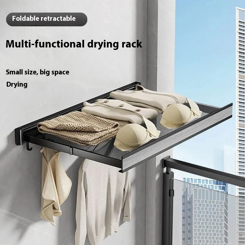 No Drill- Shelf Foldable Wall Shelves Holder Organizer Retractable Laundry Drying Storage Racks Gap Shelf For Bathroom Balcony