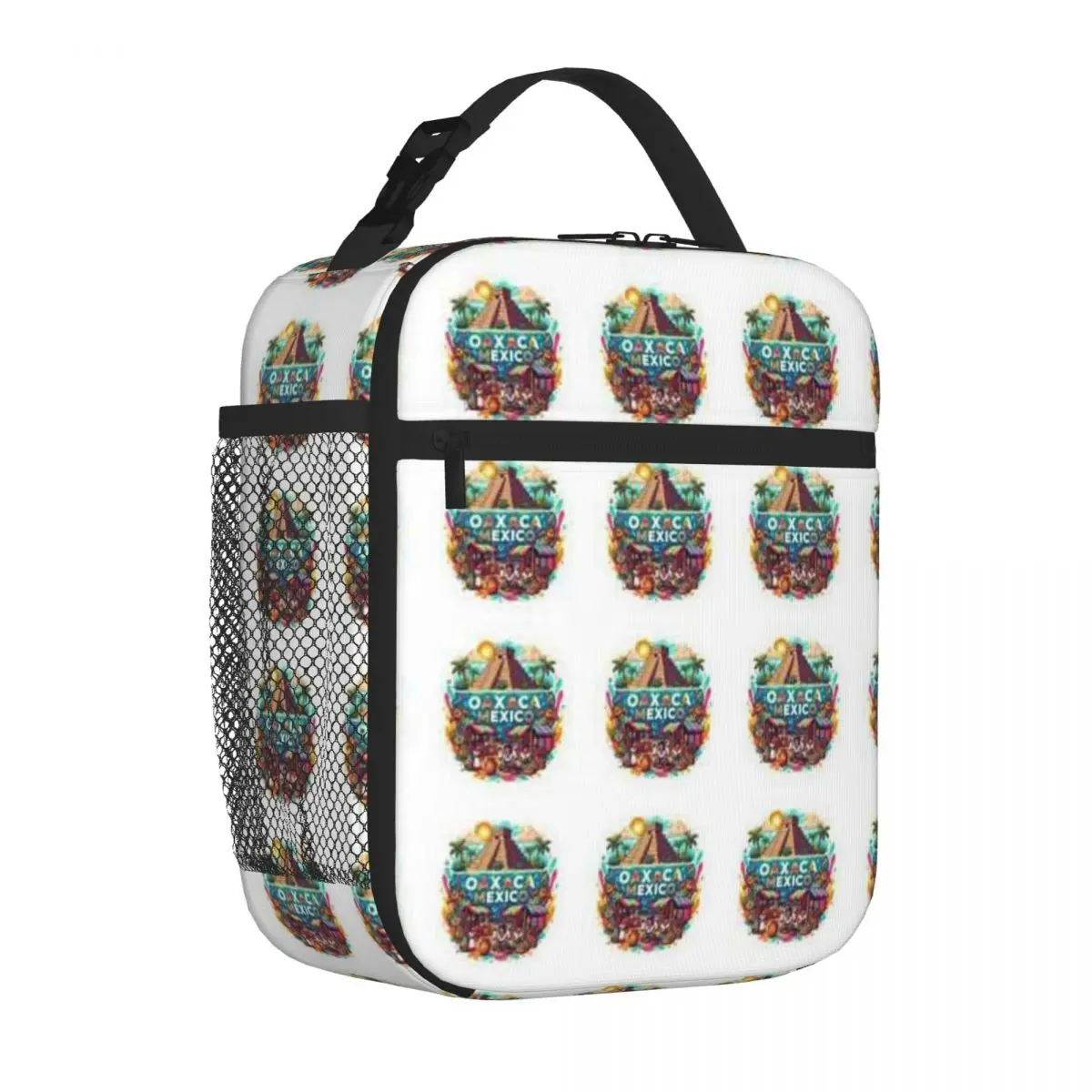 Bestselling Oaxaca Mexico Patchwork Meal Prep Bag Beach Outing Insulated Food Bag