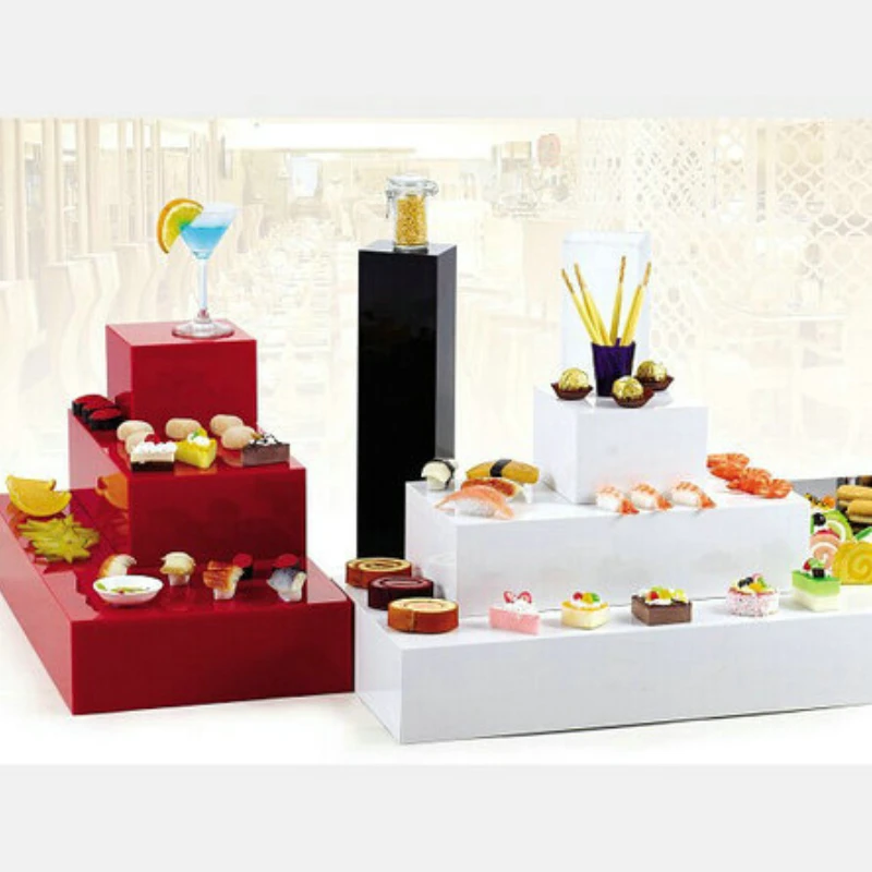 factory direct sales scratch-proof acrylic dim sum display stand, buffet, western banquet special sushi west point seat