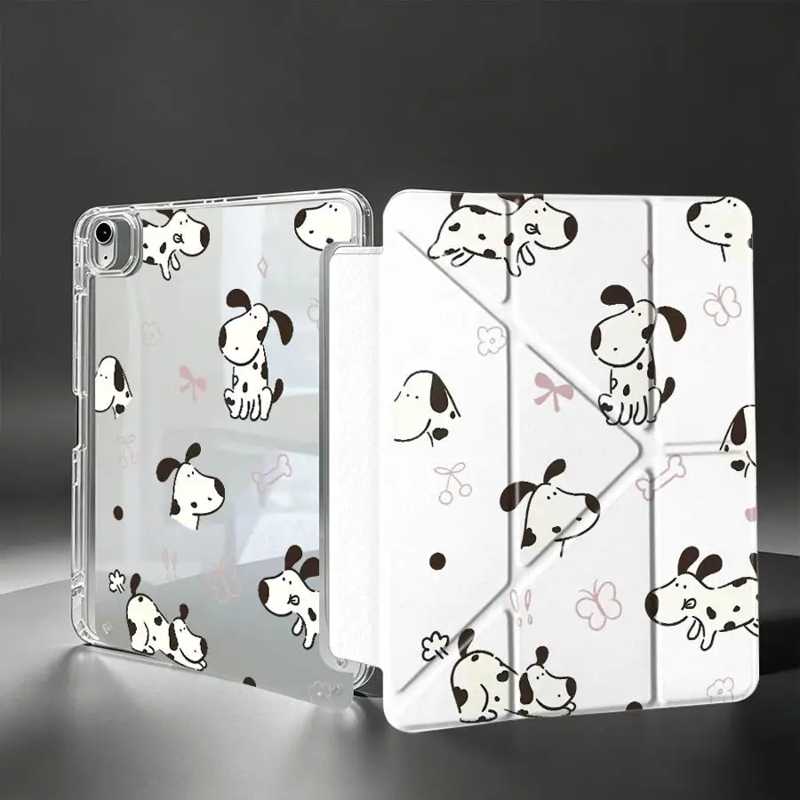 Cute Dalmatian Dog Tablet Case For Samsung Galaxy Tab S8 A9 Plus A11 S9 Plus S10 Lite S7 FE A8 With Pen Slot Cover