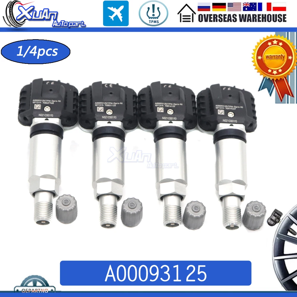 NEW TPMS Tire Pressure Monitoring Sensor A00093125 For Beijing RUBIK 2022-2024 For BAIC BJEV EU5 2021-2024 EU7 2019-2023 433MHZ