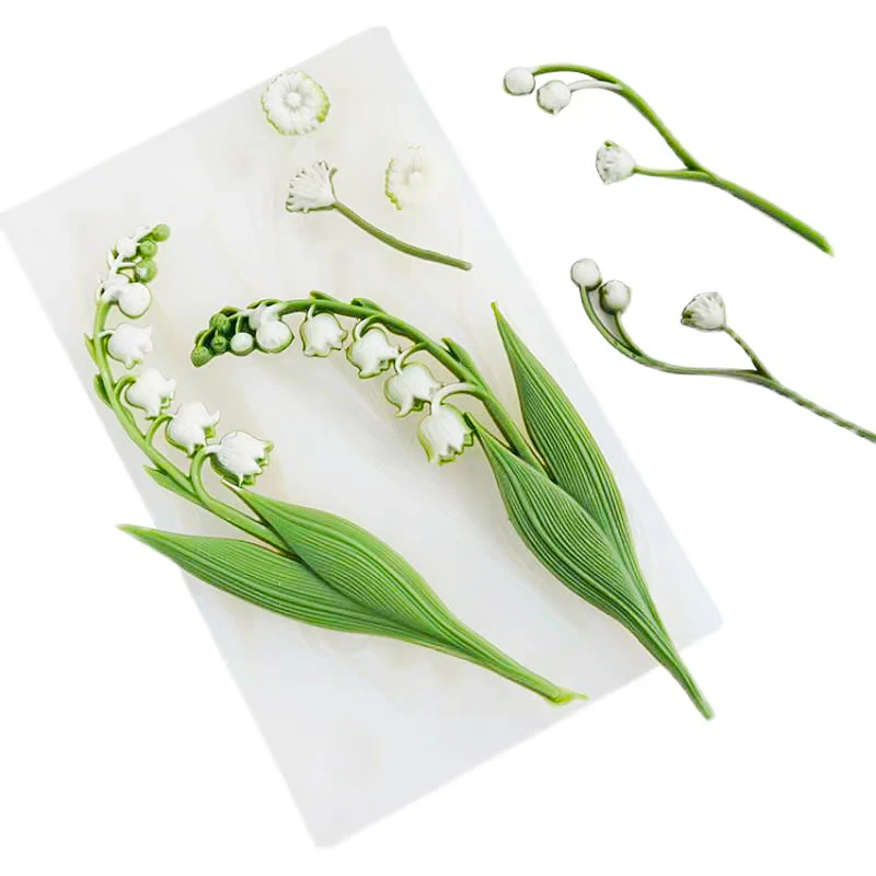 Lily of The Valley Silicone Mold Handmade Aromatherapy Candle Clay Epoxy Resin Making Mould DIY Jewelry Decoration Gypsum Mold