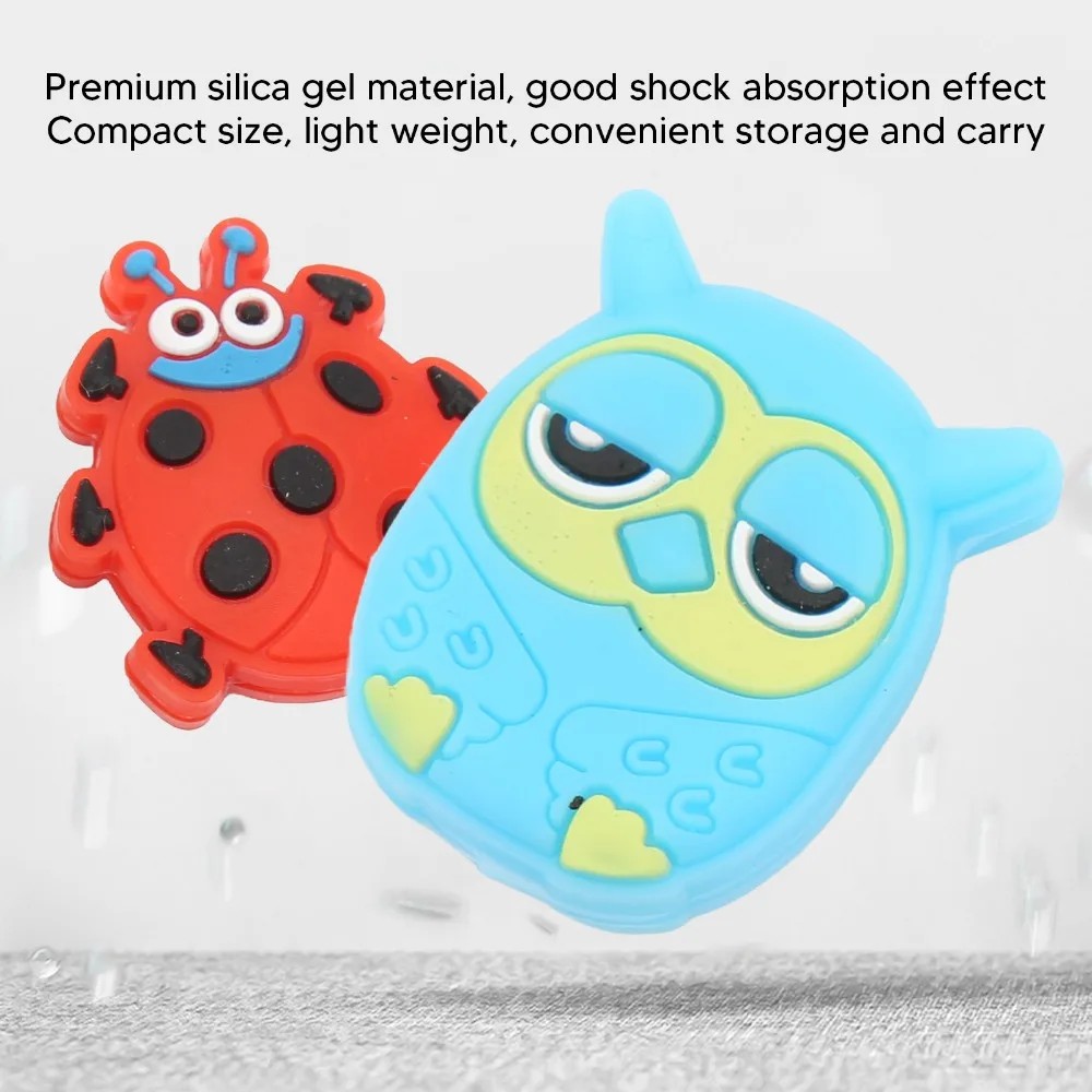 4PCS Silicone Tennis Vibration Dampener Cartoon Cute Animal Shape Tennis Racket Shock Absorber Vibration Reducing