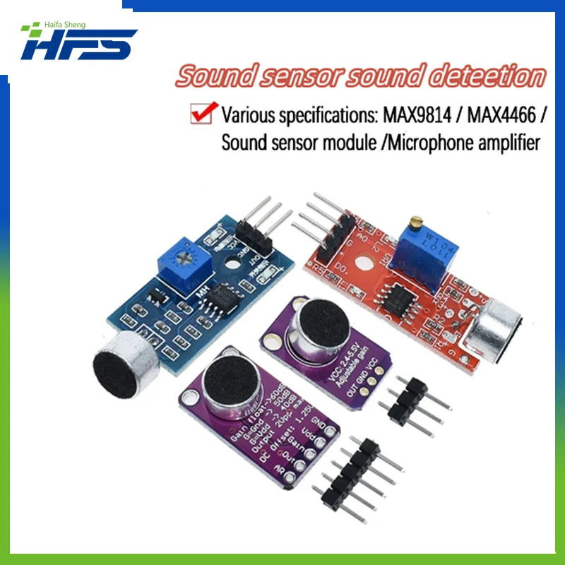 

Selling Sound sensor module sound control sensor MAX4466 MAX9814switch detection whistle switch microphone amplifier For Arduino