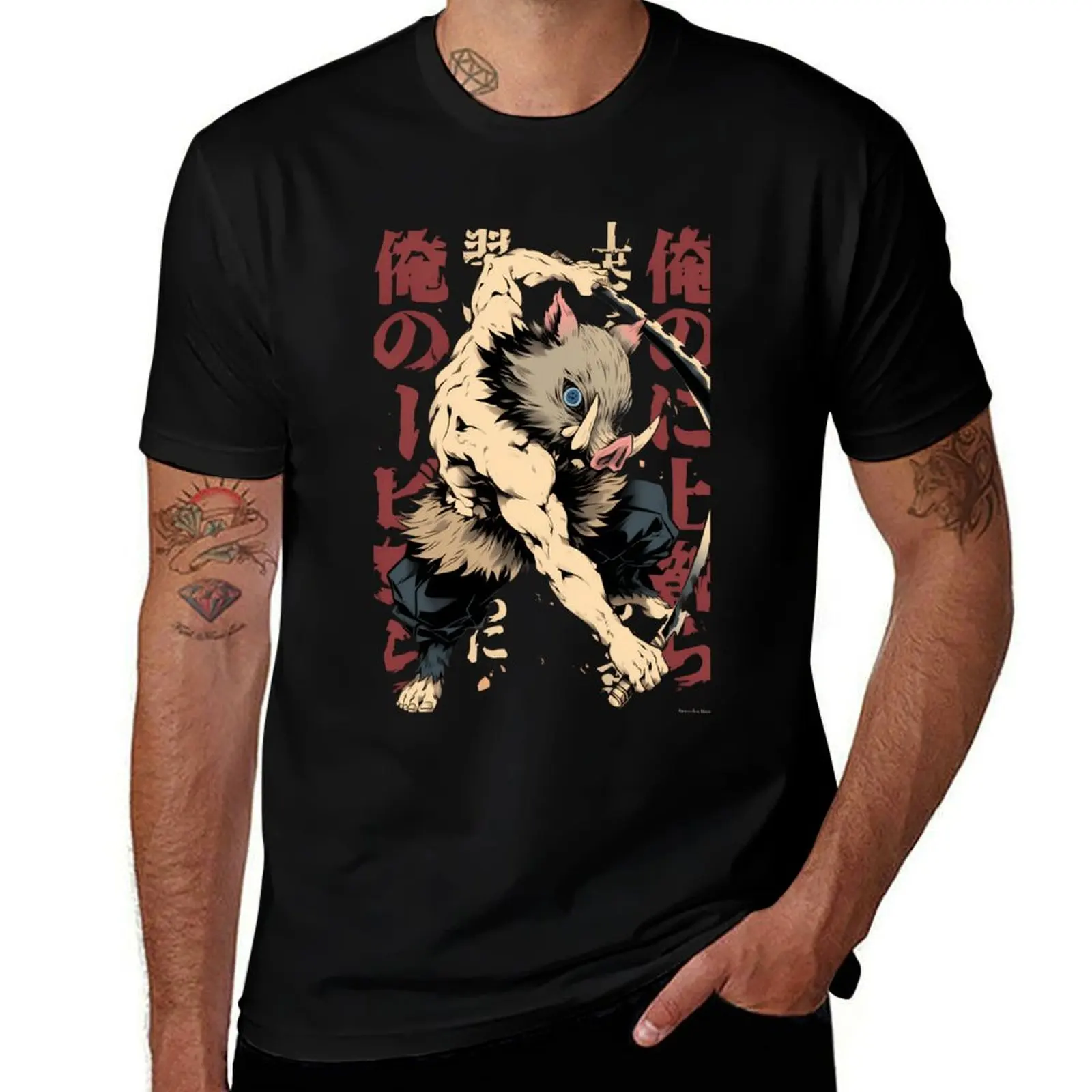 Inosuke T-Shirt summer 2025 luxury t-shirt funny shirt cotton Funny t-shirt Short sleeve tee men