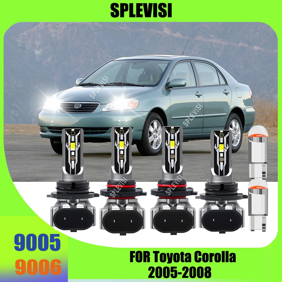 

9005 9006 High Low Beam Headlight LED Bulbs 12v - Enhanced Visibility in Bad Weather For Toyota Corolla 2005 2006 2007 2008